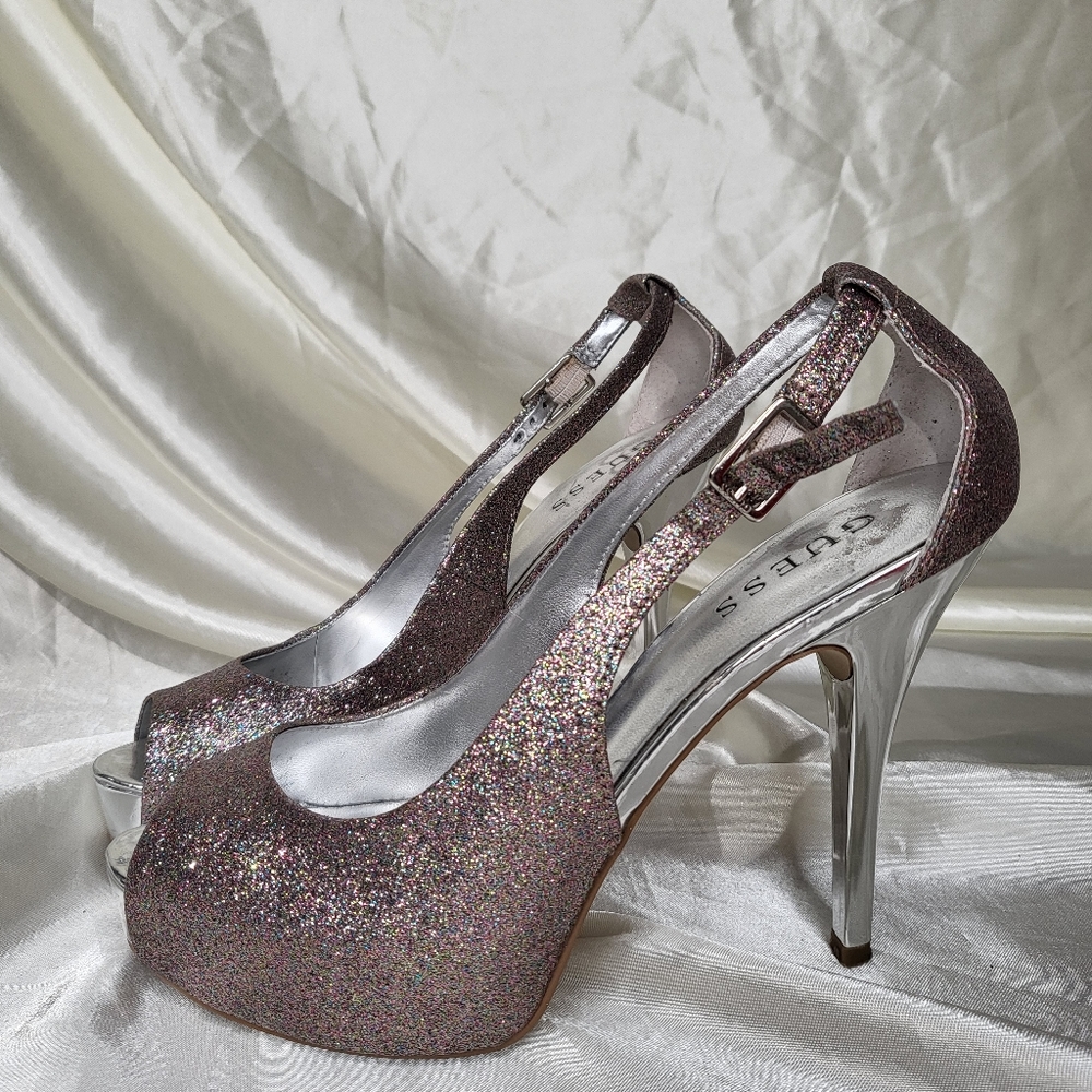 GUESS Sparkly Purple Heels / Women's size 8